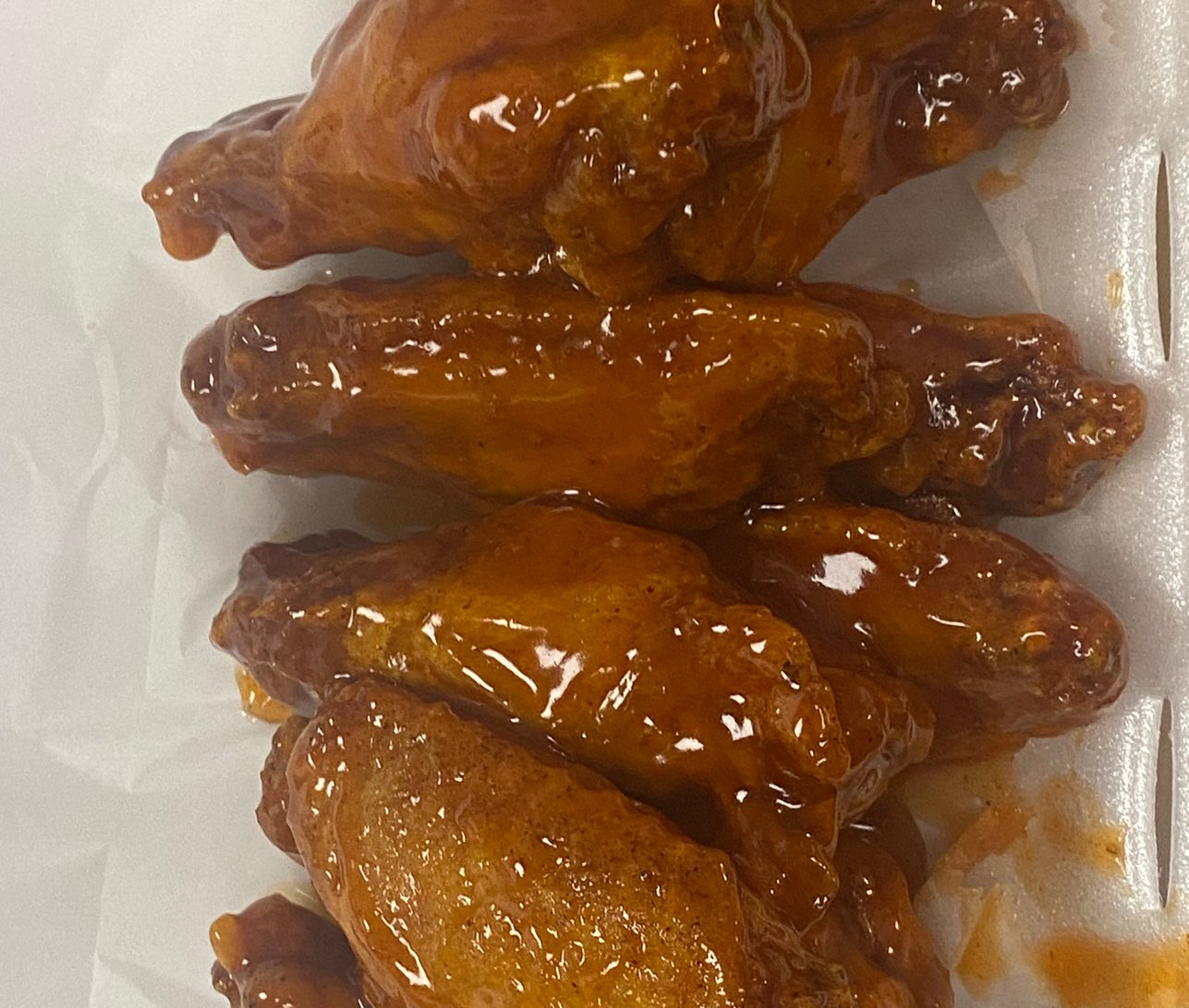 25 Honey BBQ Wings.