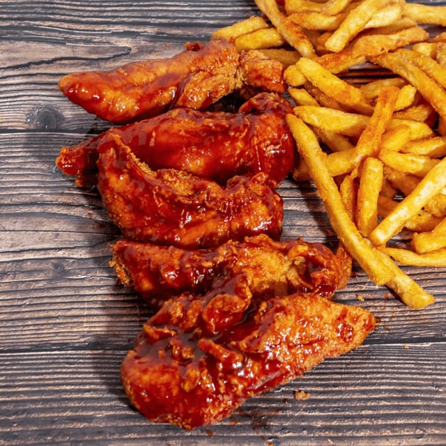 3 PC BBQ Tenders & fries.