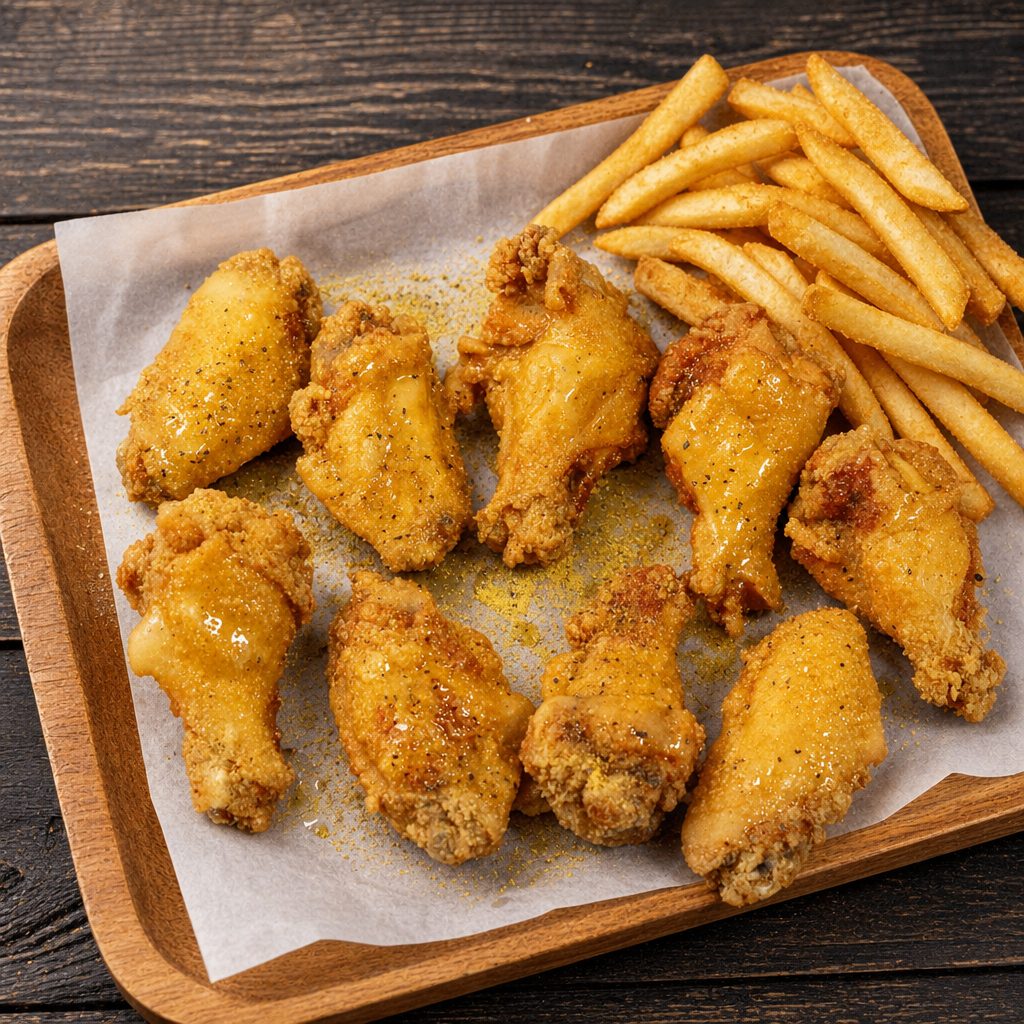 10 Lemon pepper traditional wings.