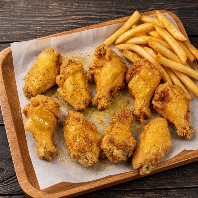 10 Lemon pepper traditional wings.