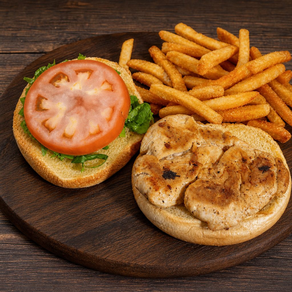 The Deluxe chicken w/ Fries.