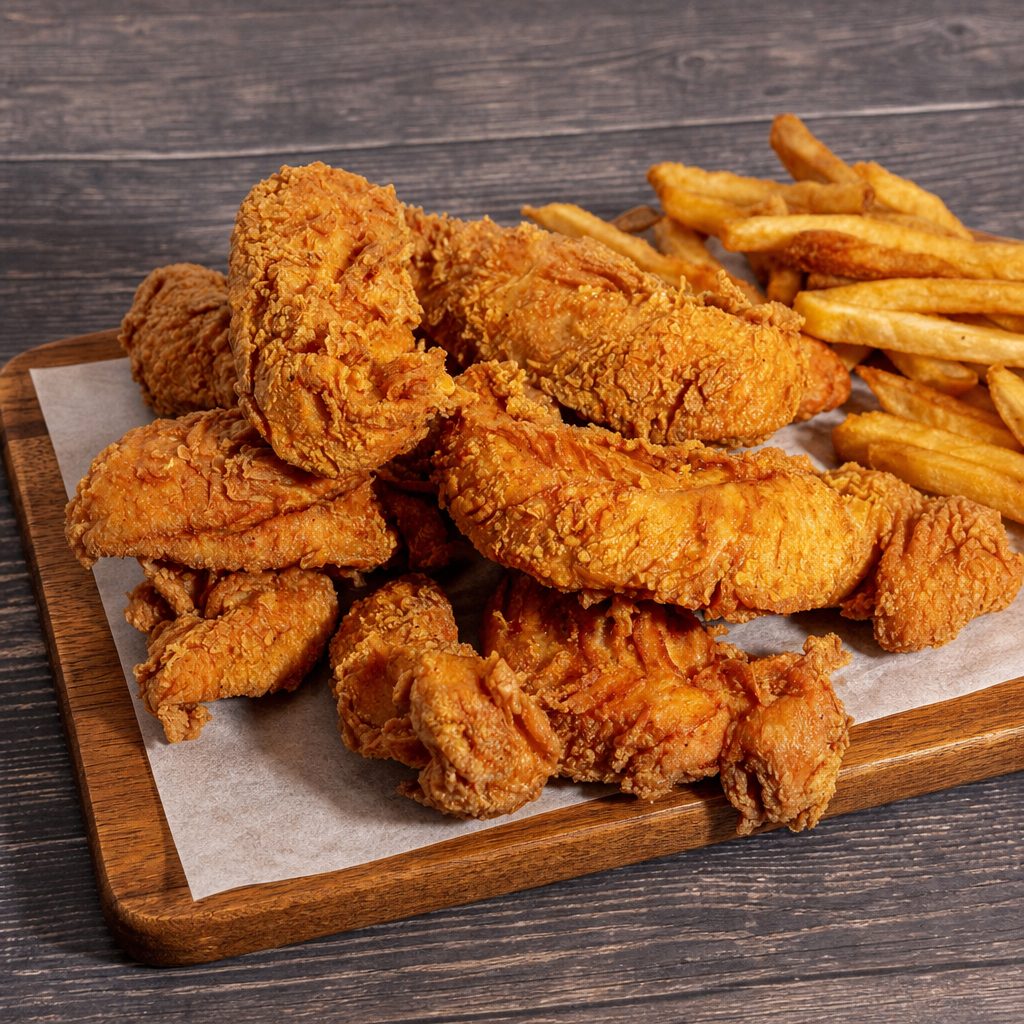 Home Battered Chicken Tenders.