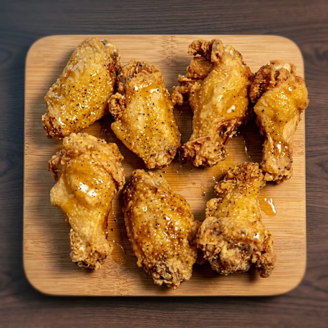 Wings 6 Pieces & Fries.